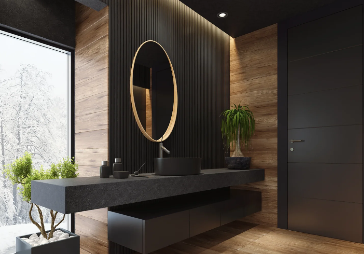 Elegant bathroom design and renovation by Crest Building Services